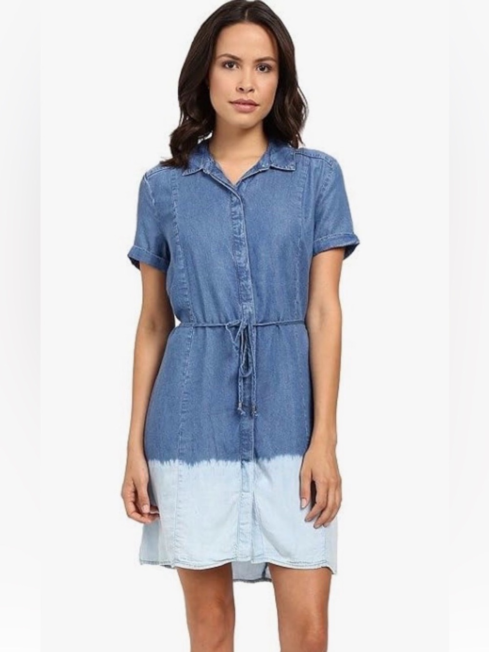Splendid Brand Dip Dye Denim Shirt Dress